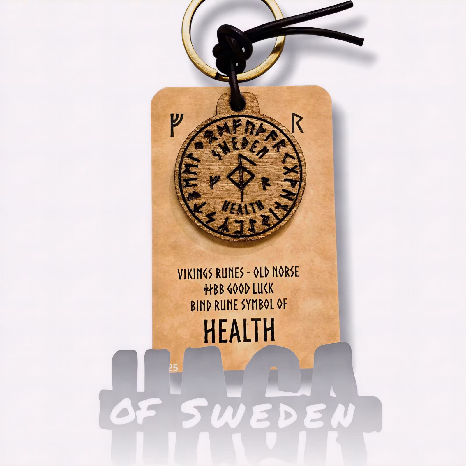 Handgjorda nyckelring av trä