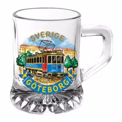 Shotglas med handtag, Göteborg Spårvagn