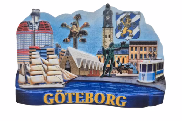Göteborg ikoner 3D magnet