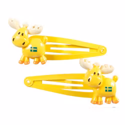 Hårspänne älg gul