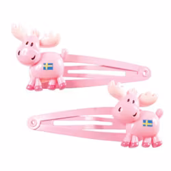 Hårspänne, älg, Rosa