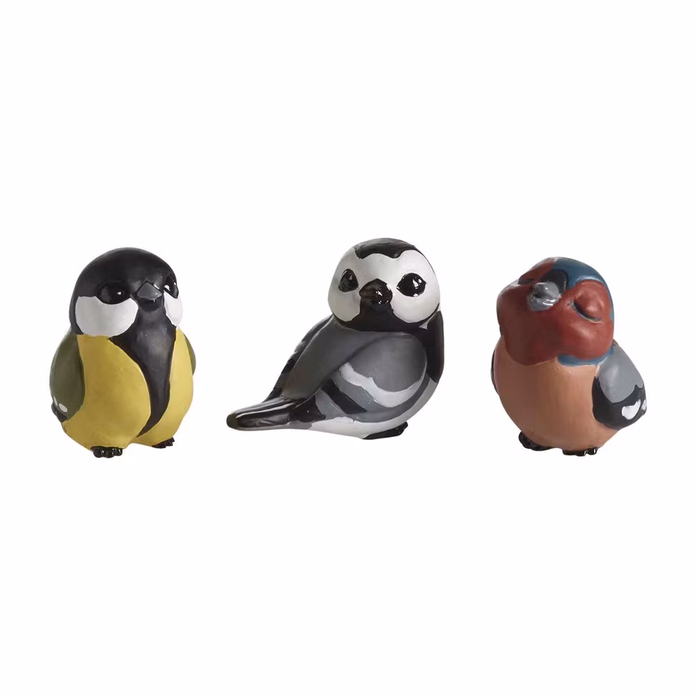 Talgoxe, Sädesärla, Bofink 3st H.3,5cm