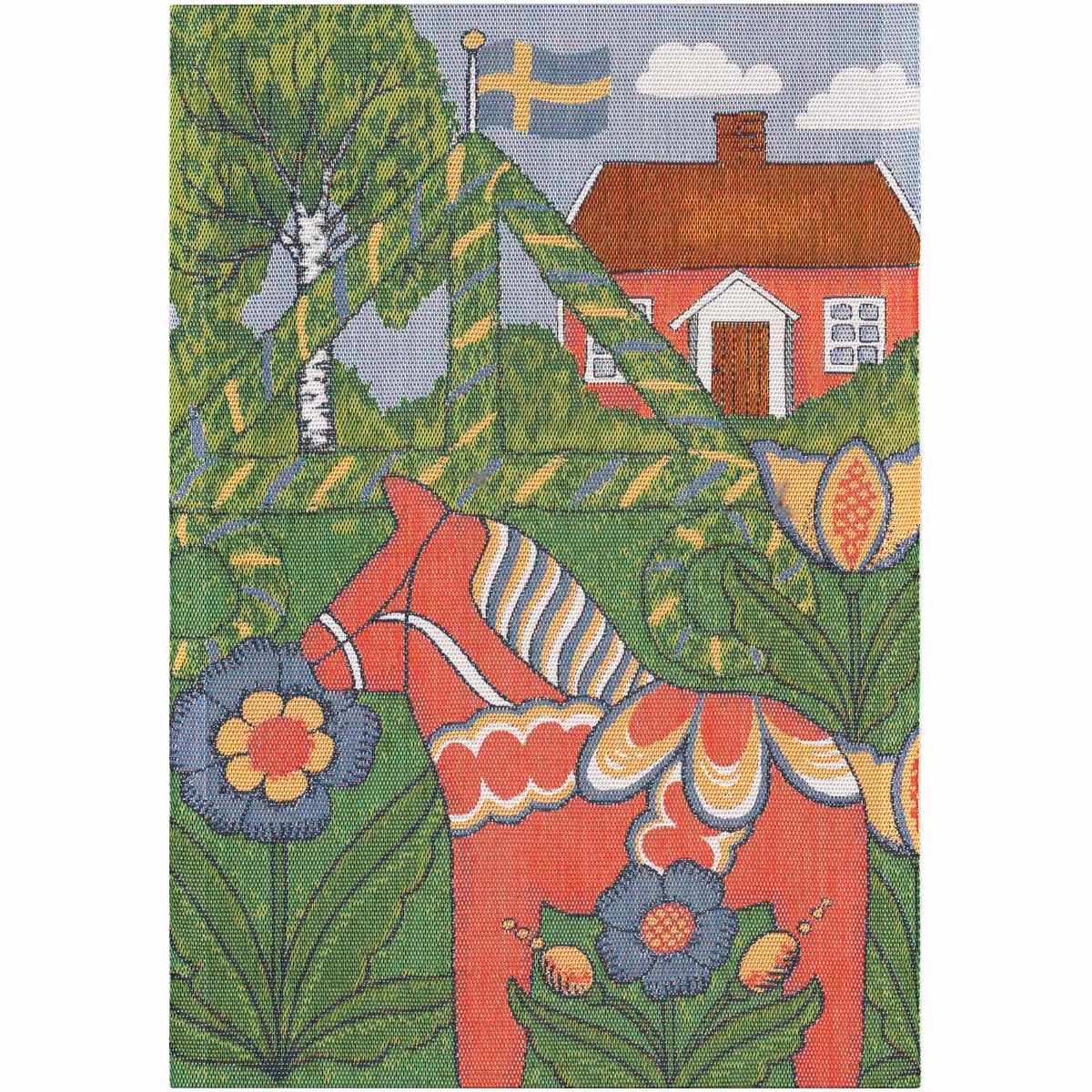 Folkfest handduk 35X50, 100% Ekologisk Bomull