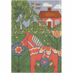 Folkfest handduk 35X50, 100% Ekologisk Bomull