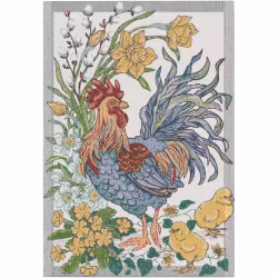 Fjäderblom handduk 35X50, 100% Ekologisk Bomull