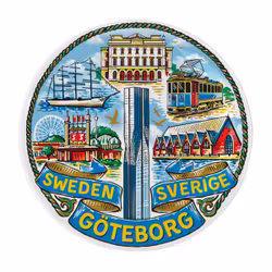 Magnet tallrik, Collage Göteborg