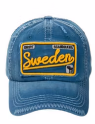 Keps, Sweden,broderilapp, 2 färger