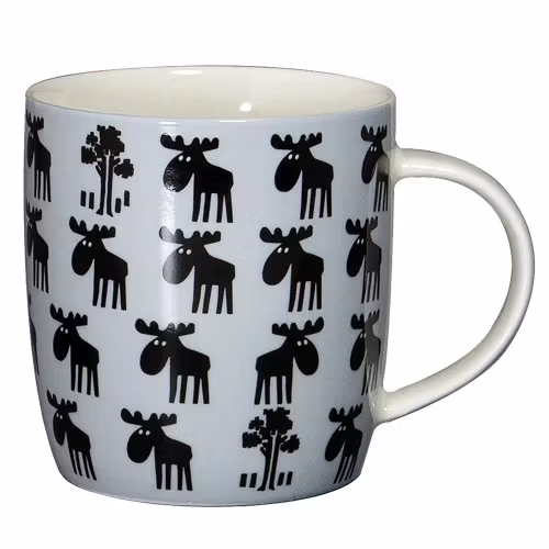 Mugg "Moose black on grey" Mia