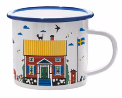 Emaljmugg, Sverige hus