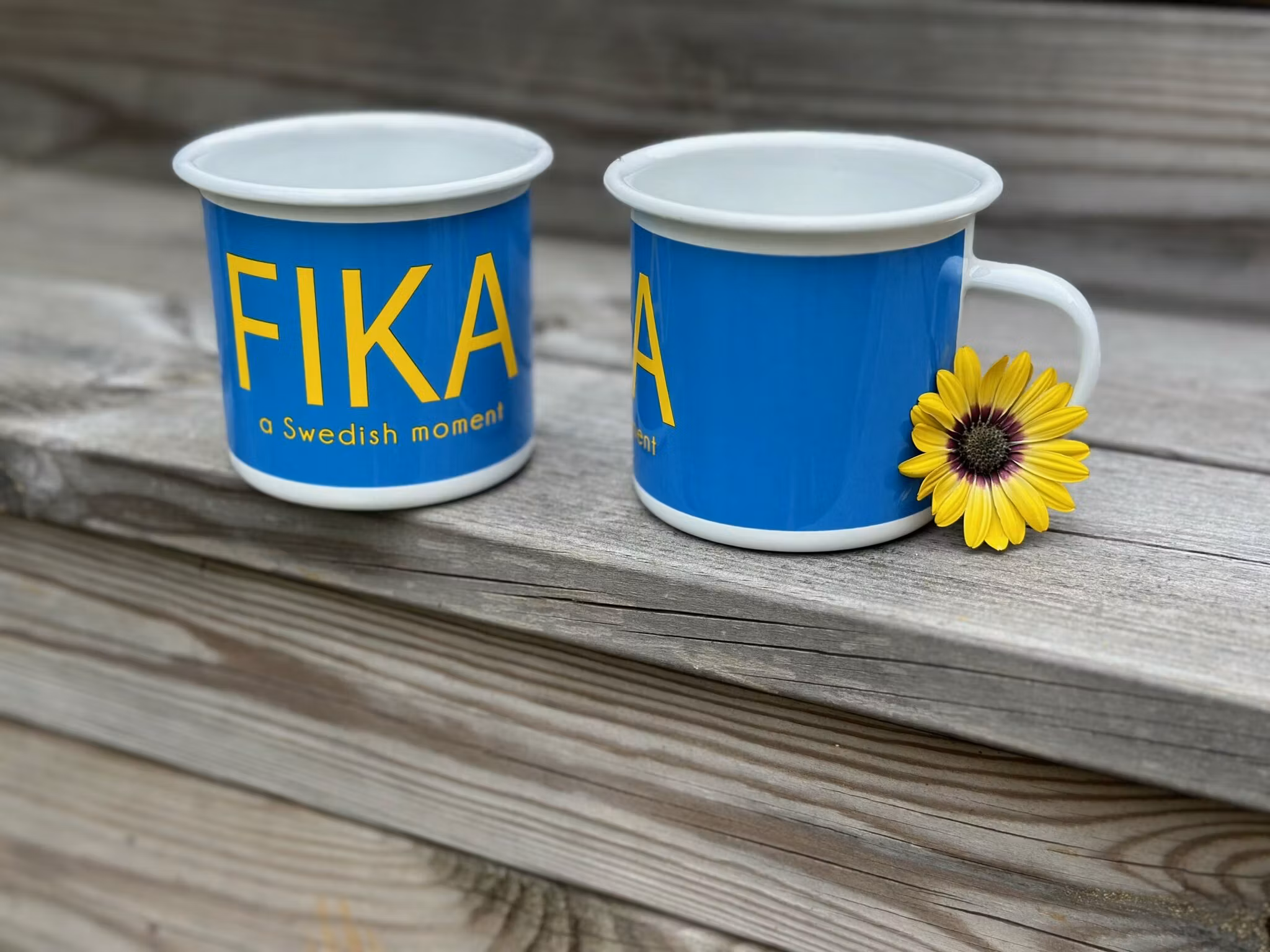 Emaljmugg, Fika swedish moment