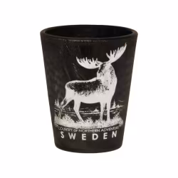 Shotglas Is, Svart, Sweden Älg
