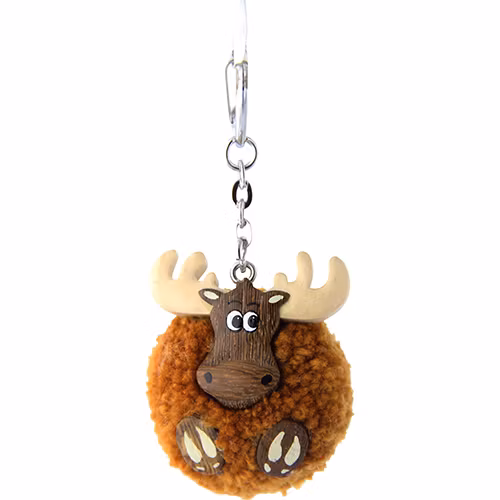 Nyckelring älg Pompom