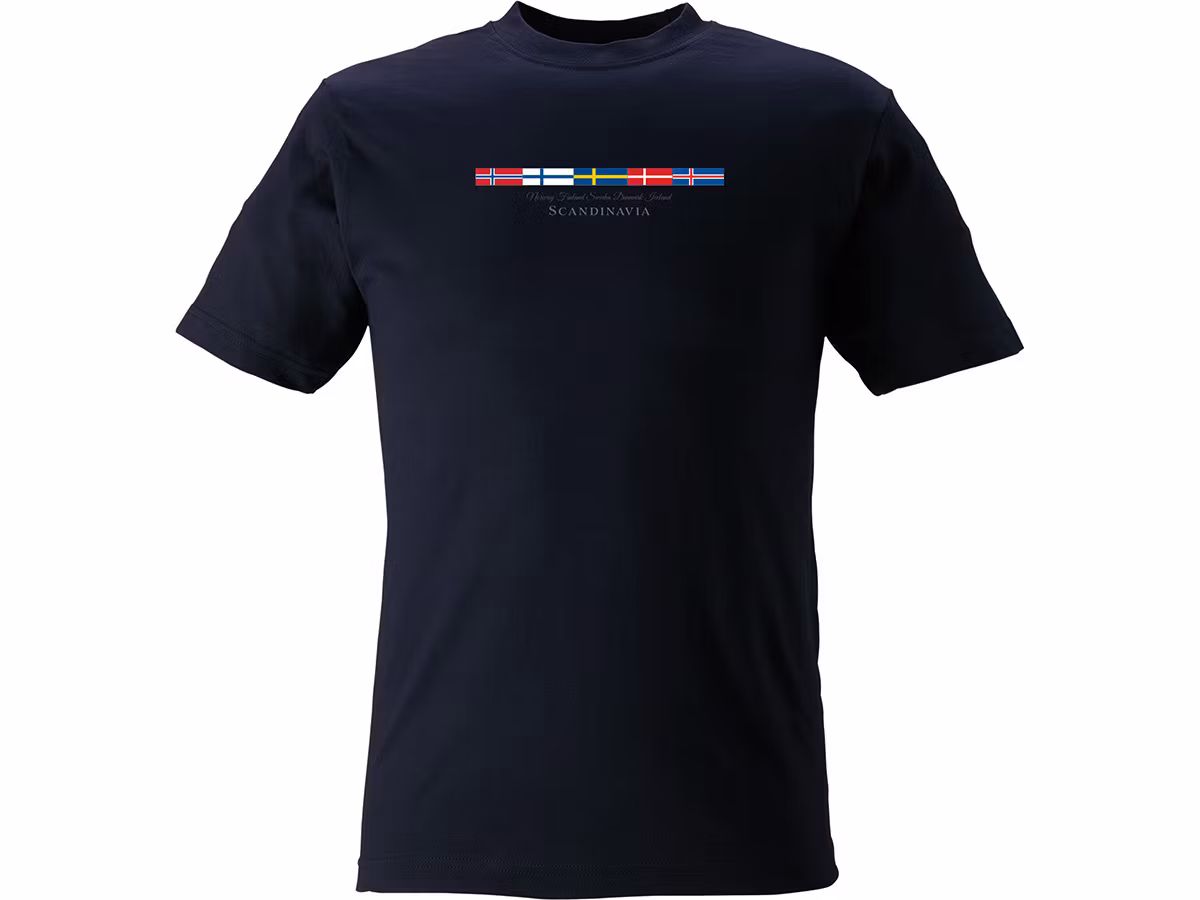 T-shirt, Scandinavia flaggor, Marinfärg