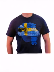 T-shirt, Moose, Sweden, Marin färg