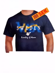 T-shirt, Moose, Sweden, Marin färg