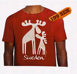 T-shirt, Moose, Cherry Red