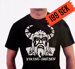 T-shirt, Viking, Black