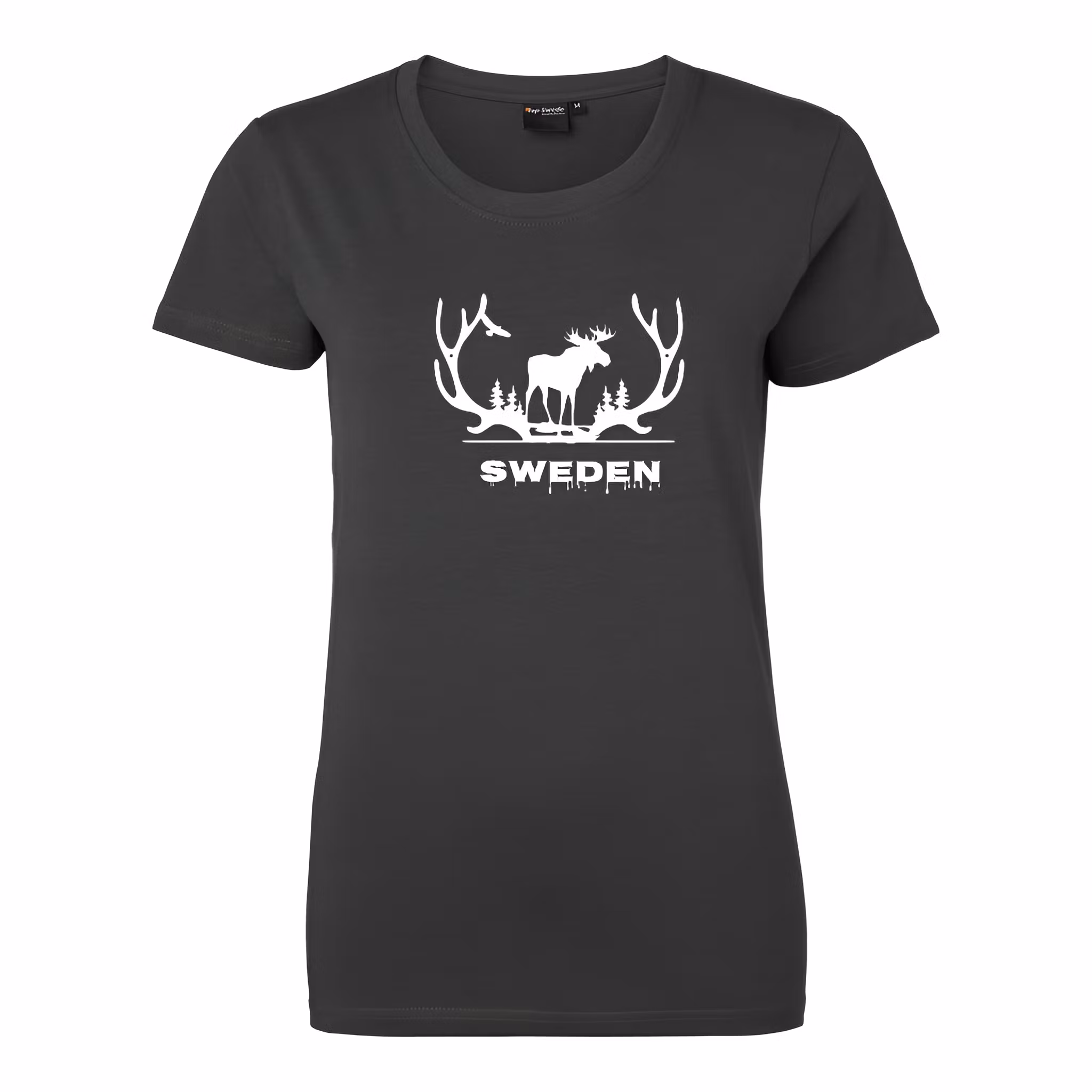 T-Shirt, Stretch-Dam, Mörk grå