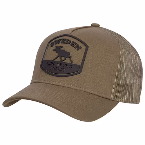 Keps Frost Sweden älg, truckerkeps med gummimärke, grön