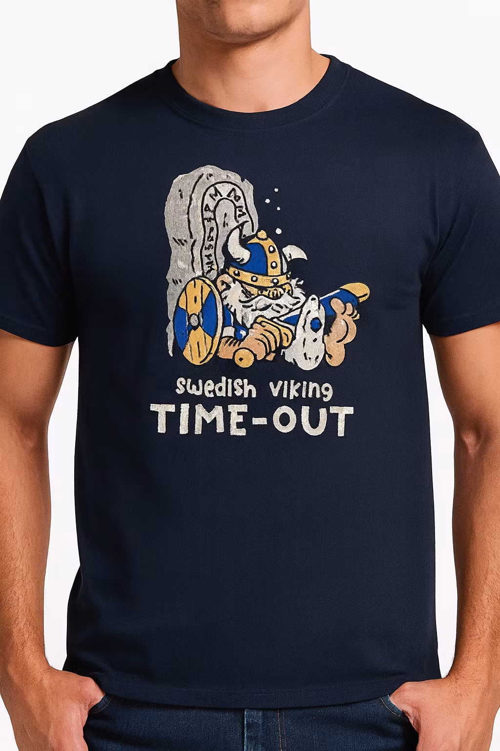 T-shirt, Swedish Viking Time-Out, Marin färg