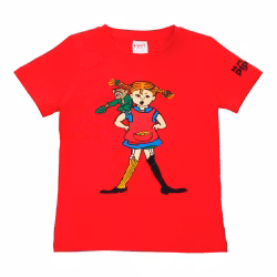 T-Shirt, Pippi Långstrump Röd