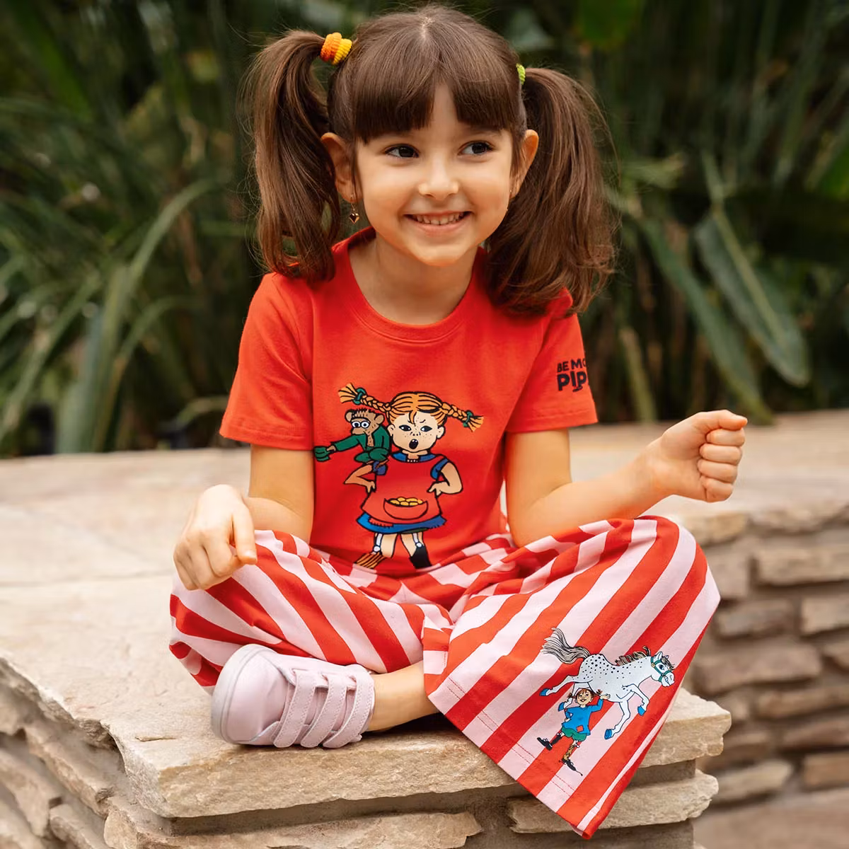 T-Shirt, Pippi Långstrump Röd