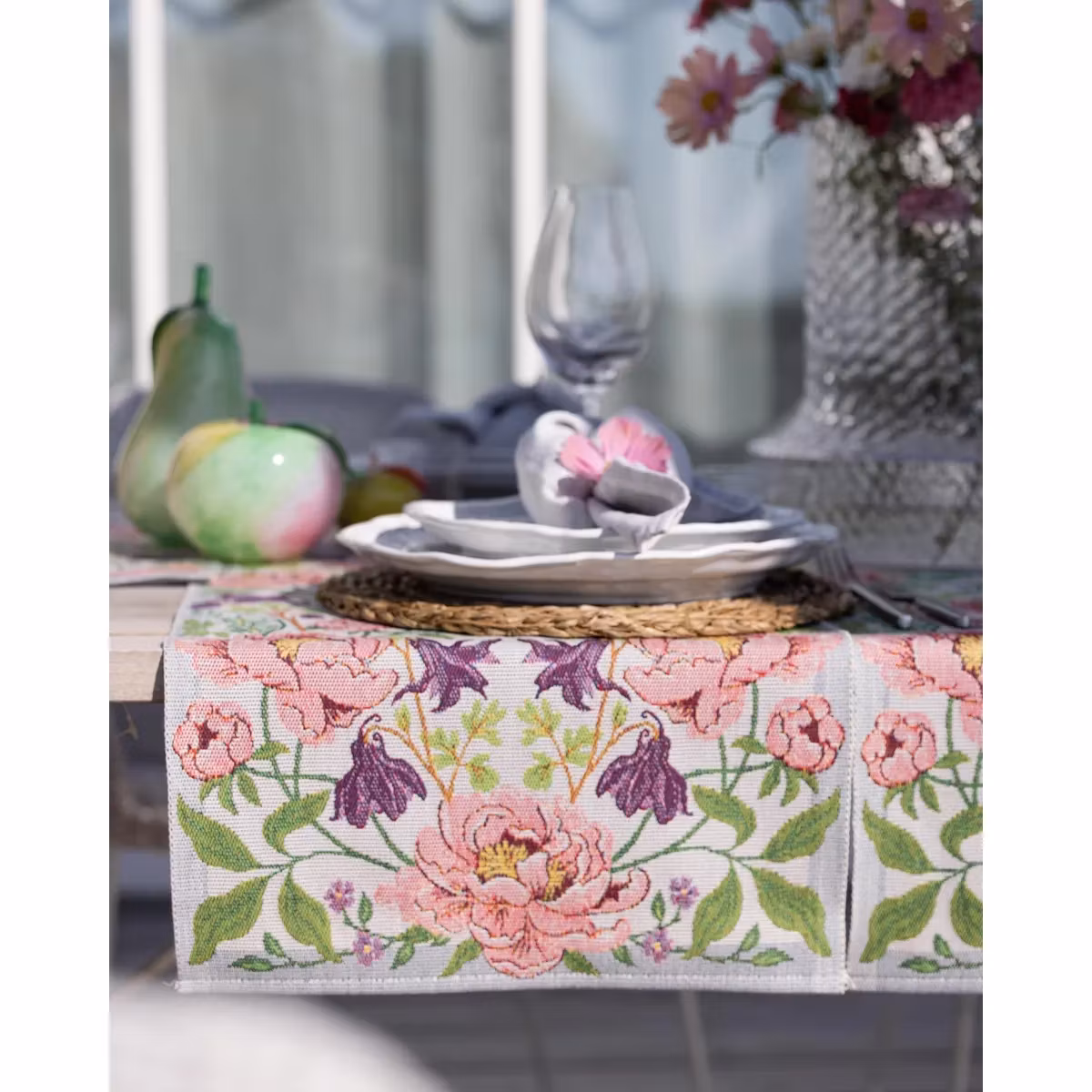 Blomsterfest handduk 35X50, 100% Ekologisk Bomull