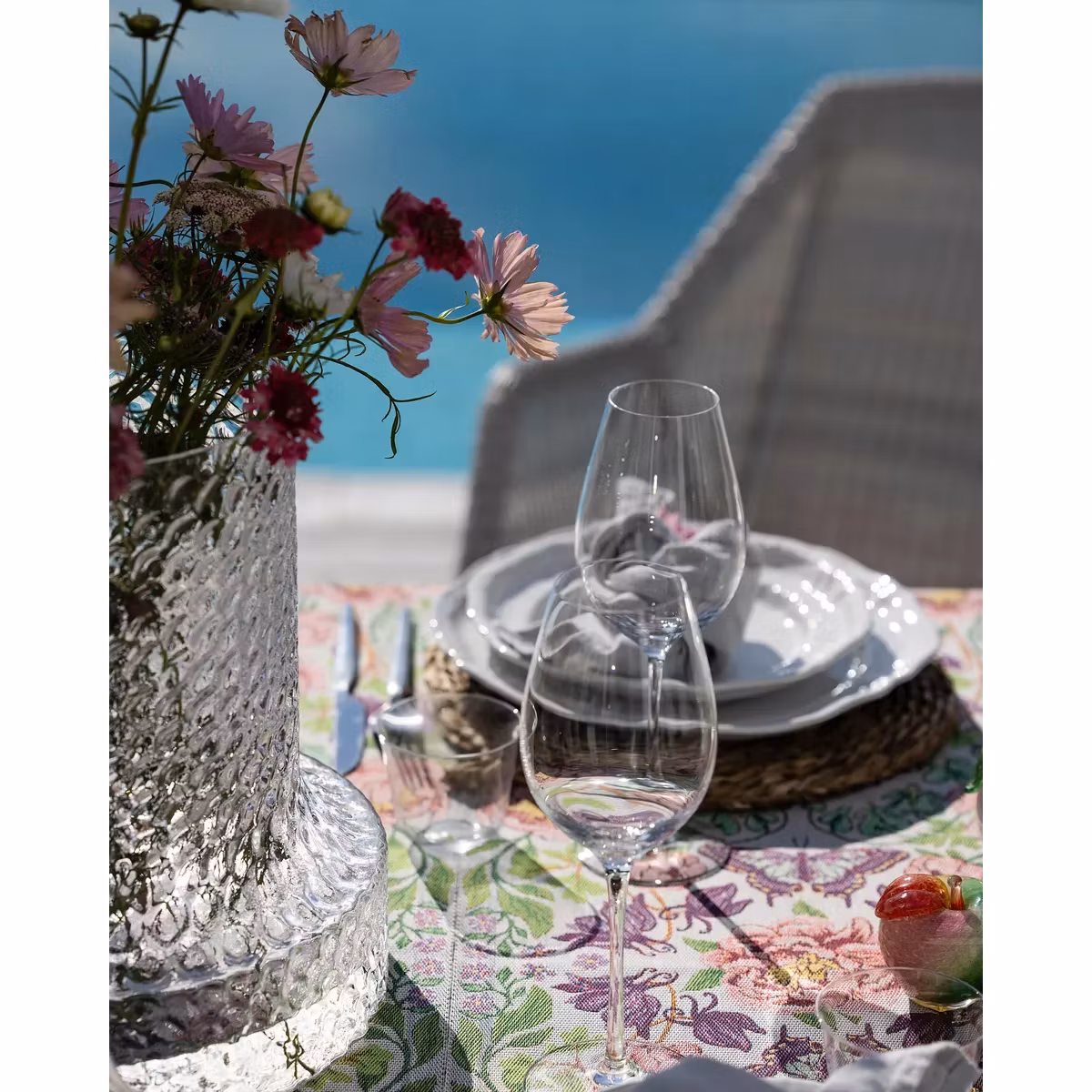 Blomsterfest handduk 35X50, 100% Ekologisk Bomull