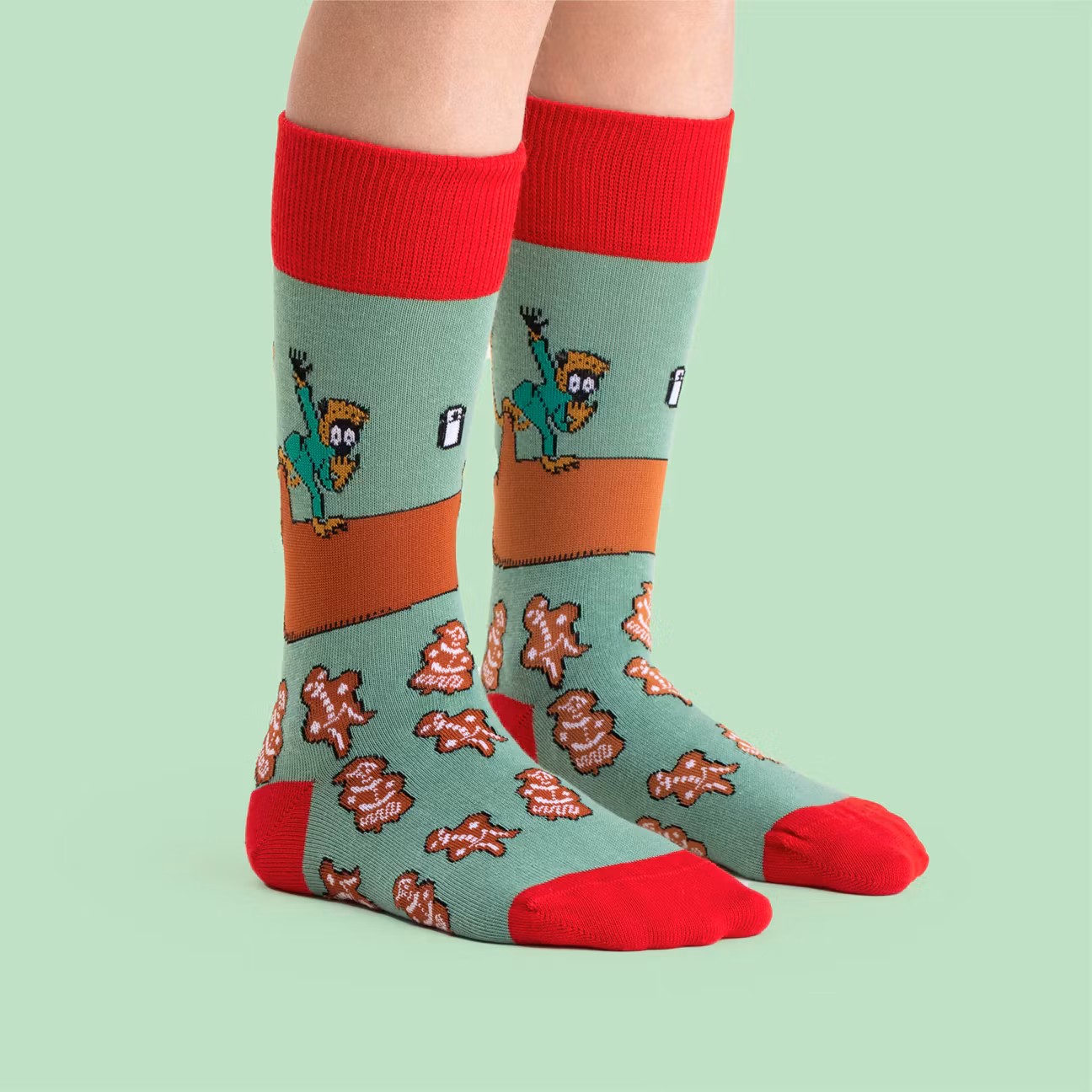 Socken Pippi backt Pfannkuchen