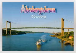 Vykort: Göteborg (Älvsborgsbron) 160 x 110 mm