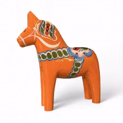 Original Traditionell Dalahäst, Orange