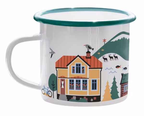 Emaljmugg summer mountains