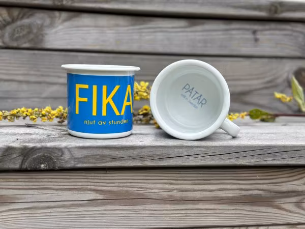 Emaljmugg, Fika swedish moment