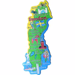 Magnet Sweden map