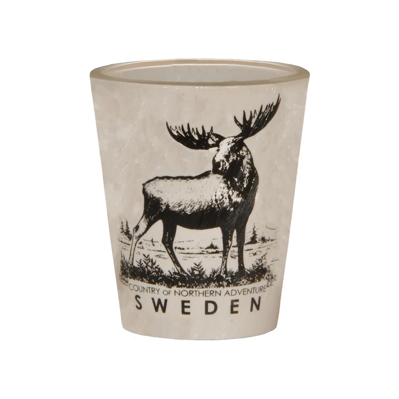 Shot Glass Ice, Black or White, Sweden Moose