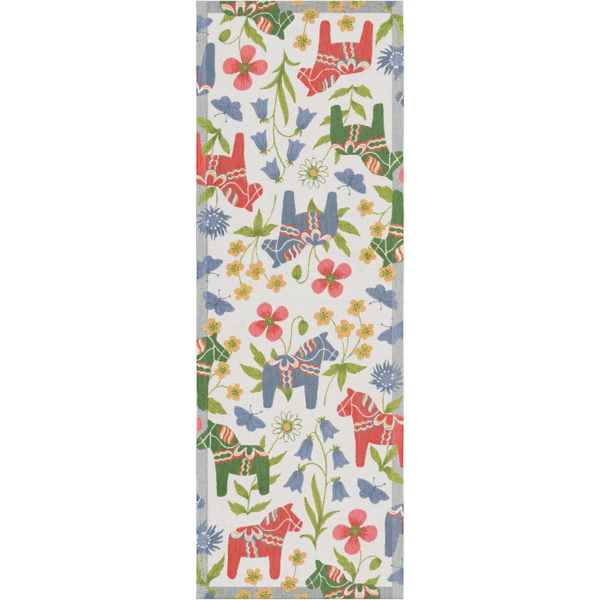 Blomsterhäst, löpare 35X100, 100% Ekologisk Bomull