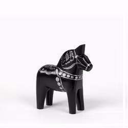 Original Traditionell Dalahäst, Fira – svart