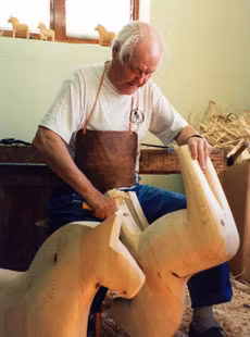 Original Traditionell Dalahäst Vit