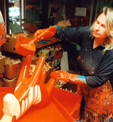 Original Traditionell Dalahäst, Orange