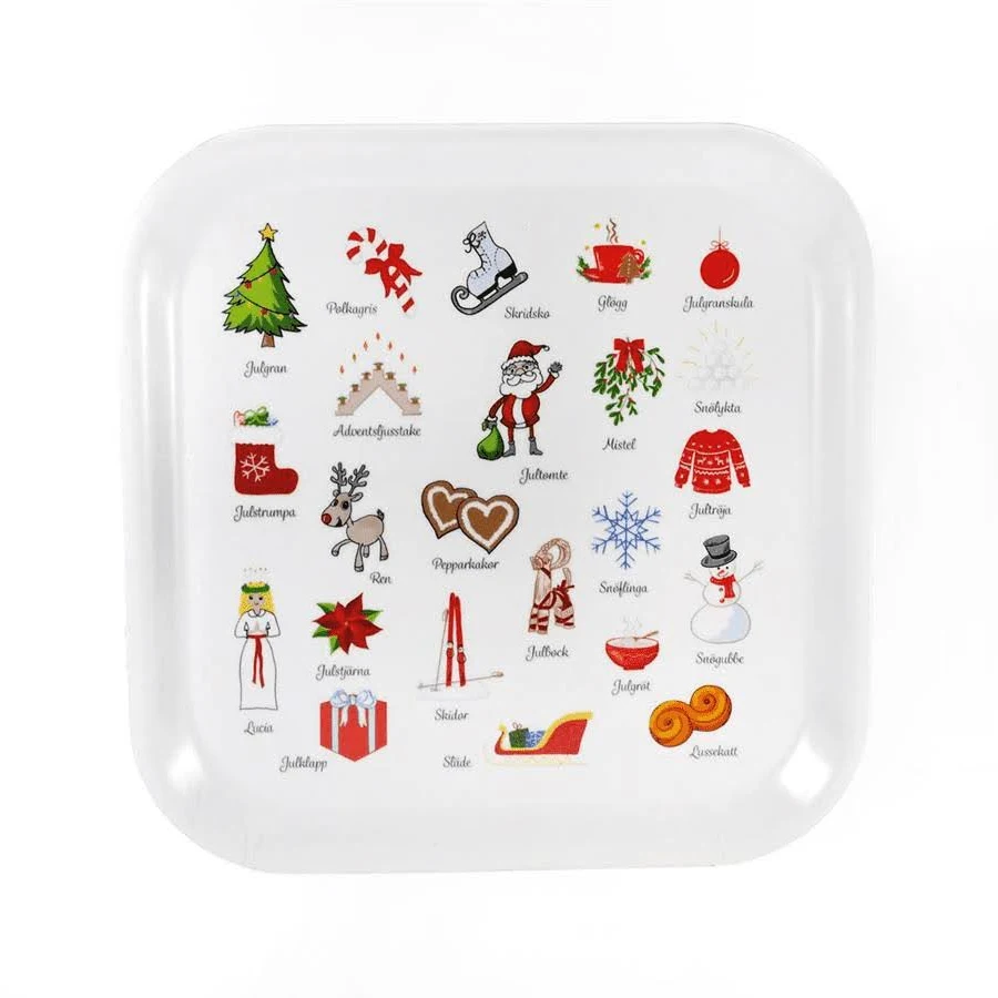 Bricka Nordic Winter Traditions, 20x20cm