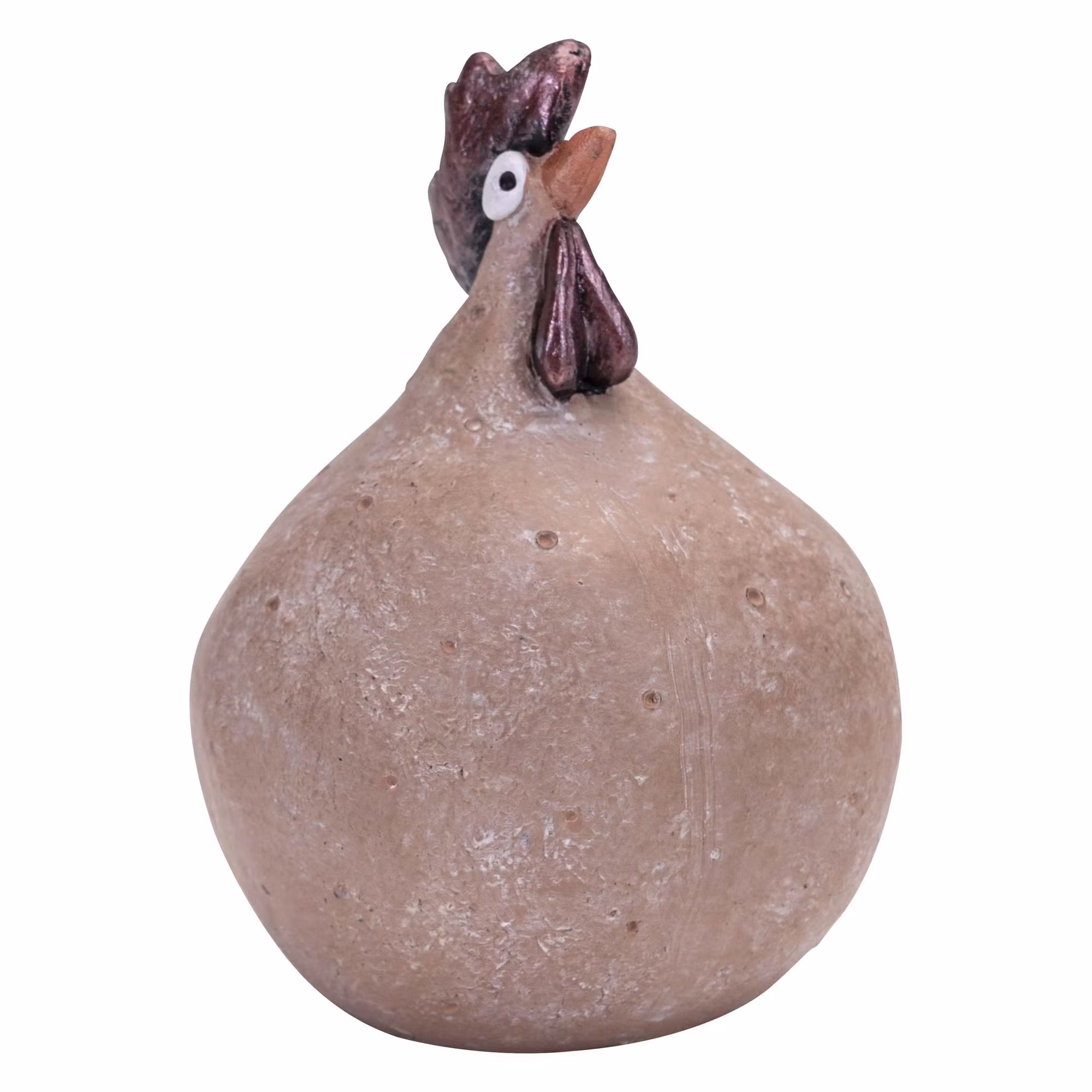 Handmålad knubbig höna, Terracotta