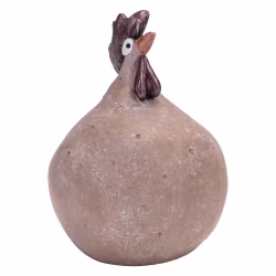 Handmålad knubbig höna, Terracotta