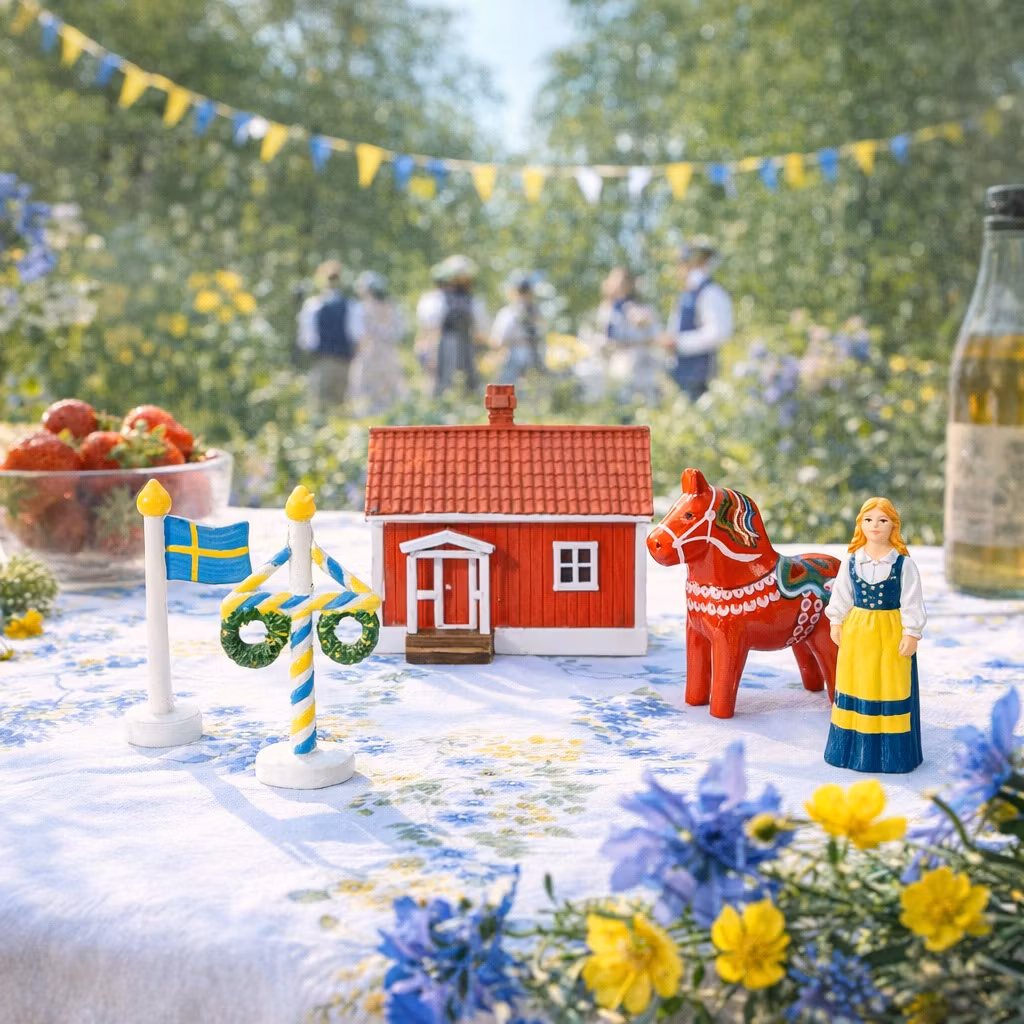 Mini dekorationer Midsommar