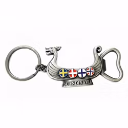 Keychain / opener Viking ship, Scandinavia