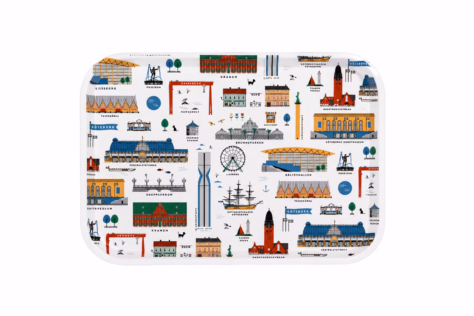 Frukostbricka Göteborg – Kända Motiv 27 × 20 cm