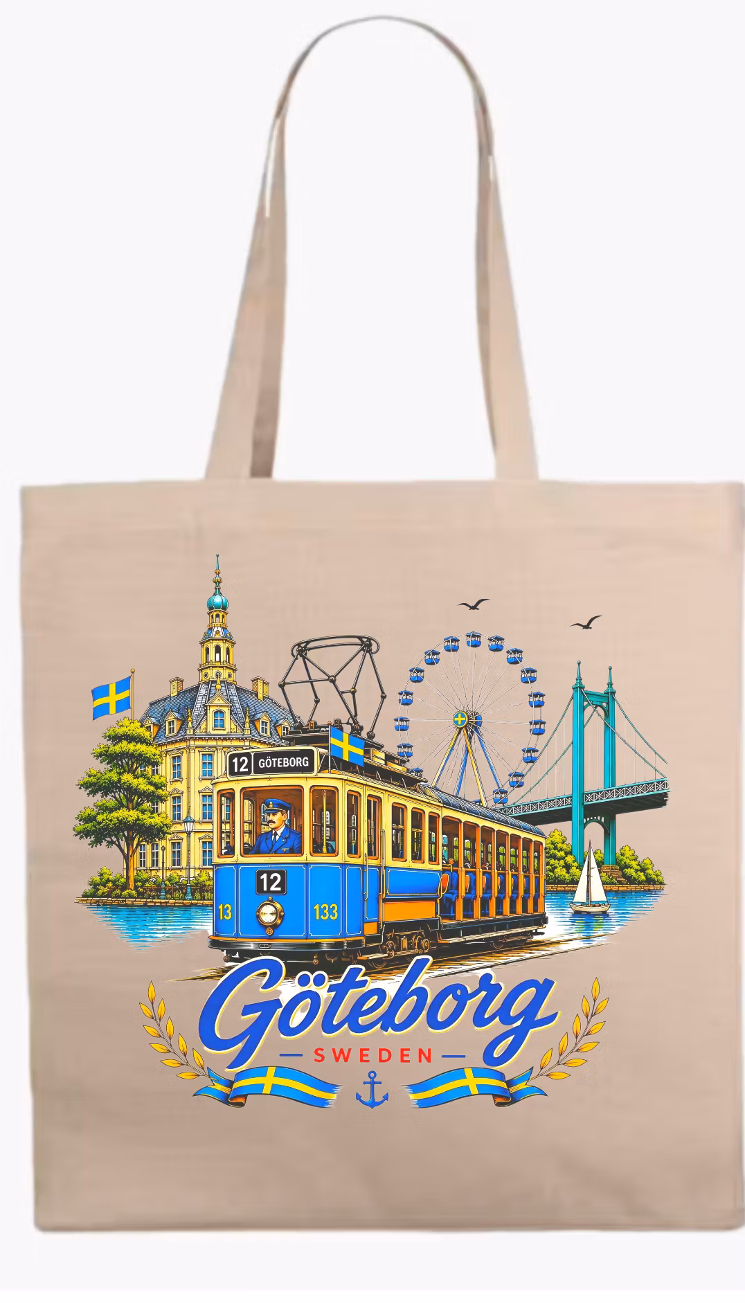 Tragetasche „Göteborg“ – Recycelte Baumwolle mit Göteborg-Motiv