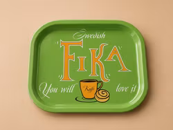 Serving tray Swedish Fika – Green