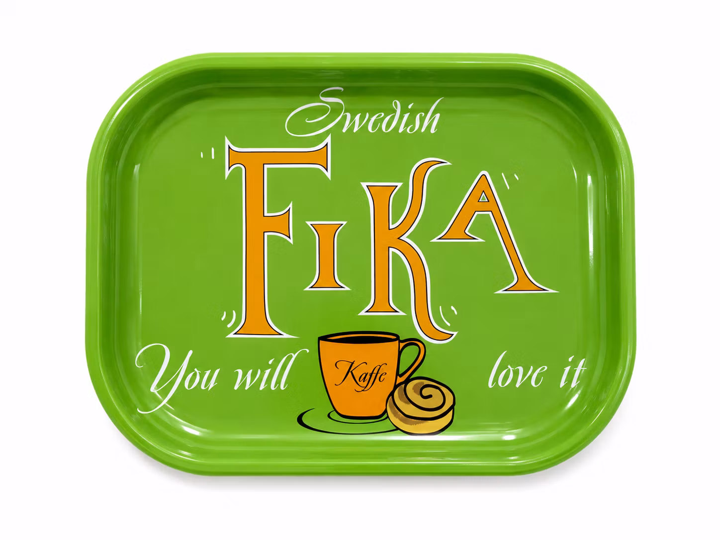 Serving tray Swedish Fika – Green