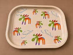 Tablett Schweden Elch – Bunt, 18 × 14 cm