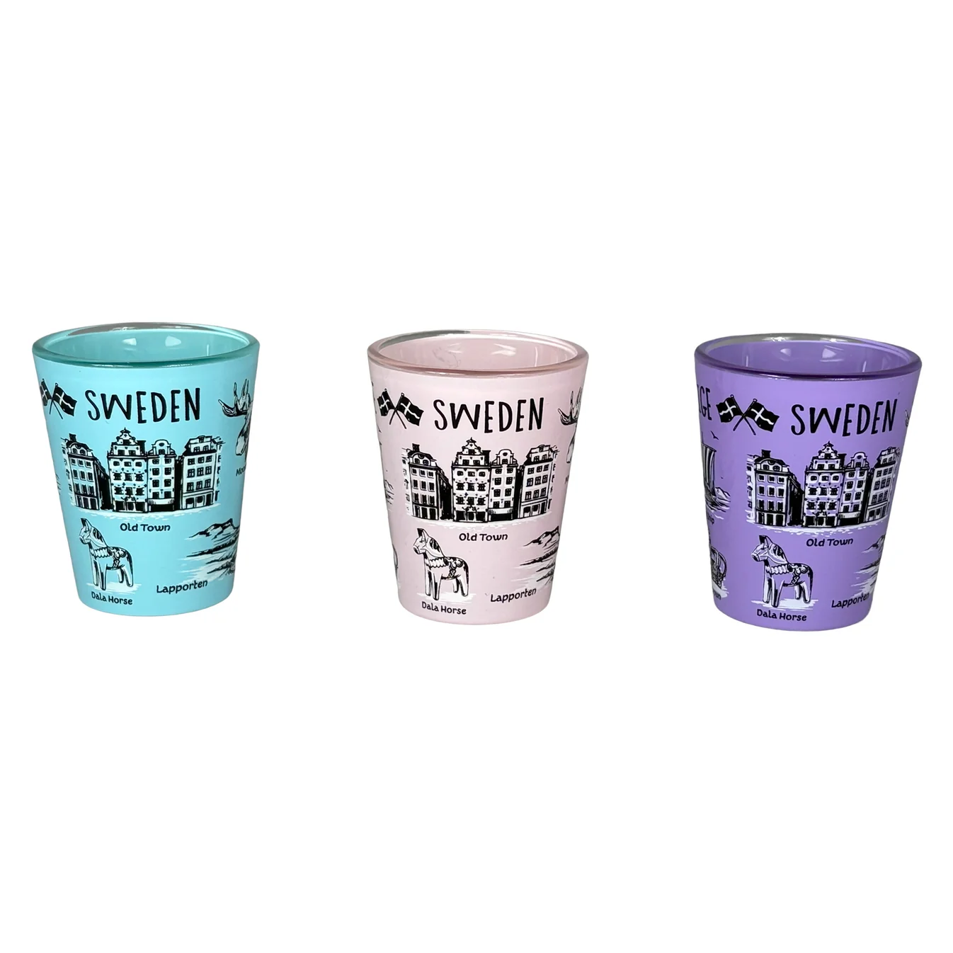 Shotglas Sweden Symboler